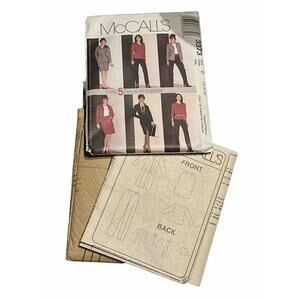 McCall's #3373 Misses' Petite Dress Shirt Jacket Top Pants Ski Size(12-16) UNCUT